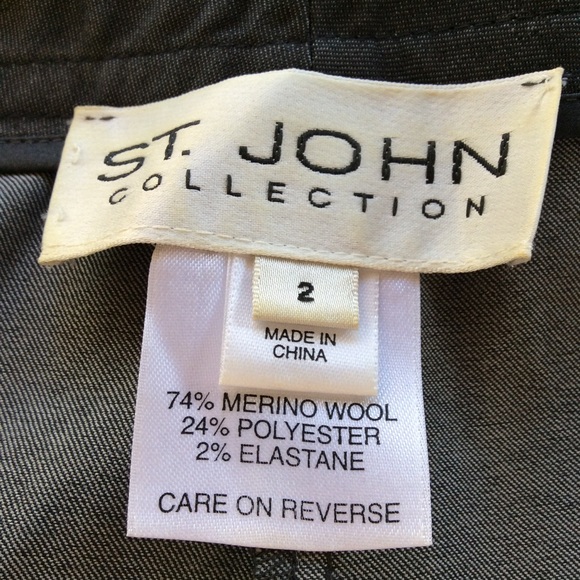 ST. JOHN GRAY WOOL DRESS PANTS SIZE 2 - Picture 7 of 8